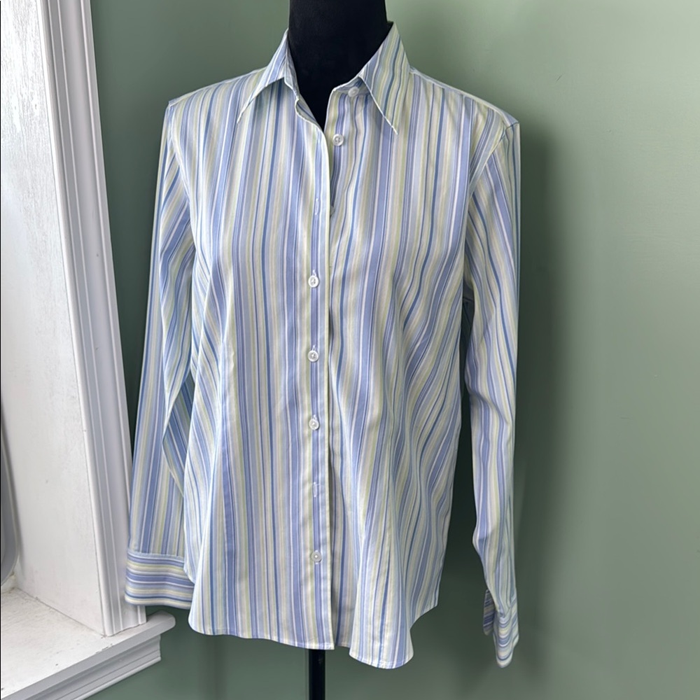 Eddie Bauer striped button-down shirt large